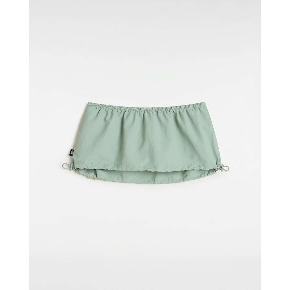 VANS Riley Parachute Nylon Bungee Cord Strapless Crop Tube Top Green Size XS